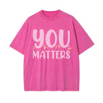 You Matters Graphic Washed Tee-INNBLAC Fashion Apparel