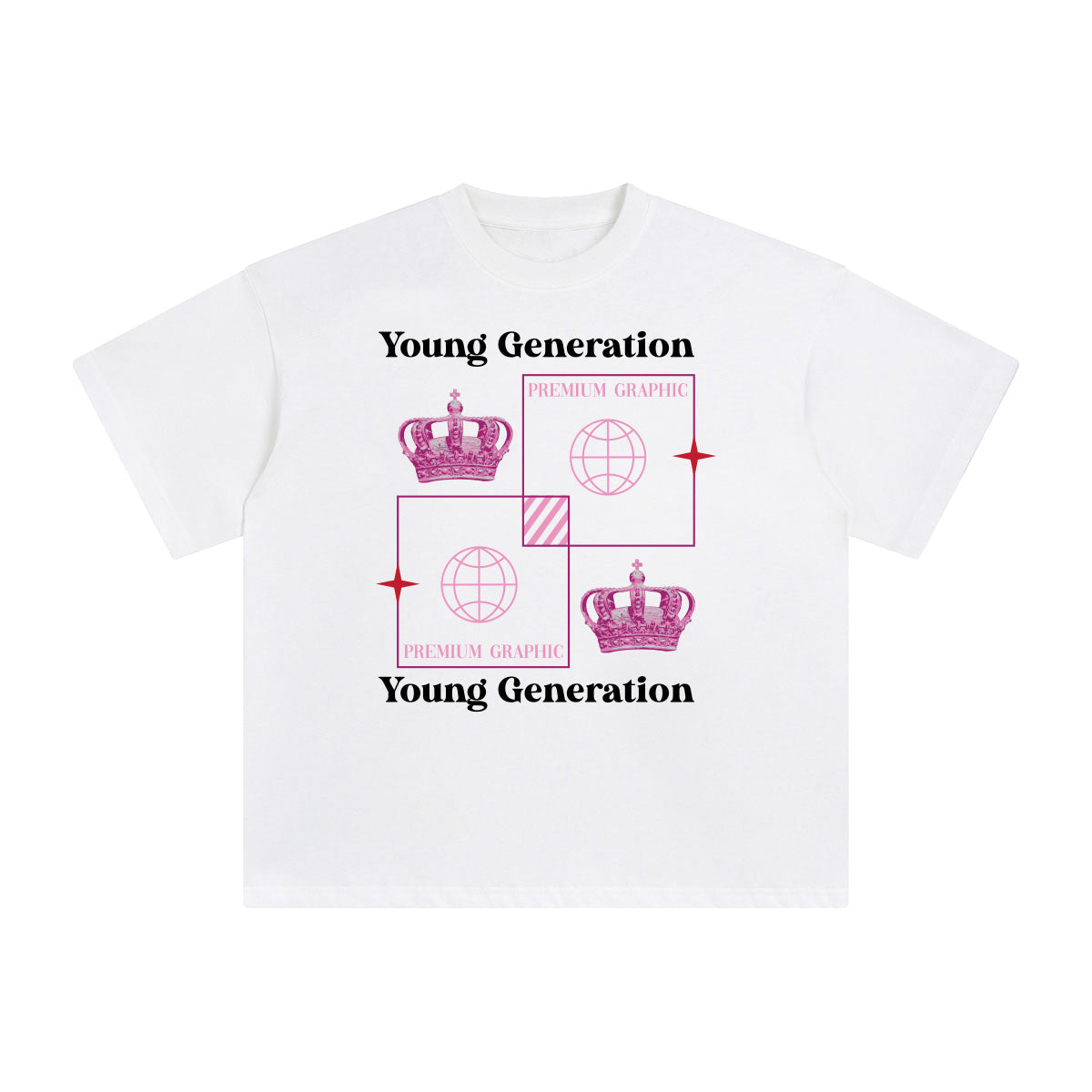 Young Generation Abstract Graphic Tee-INNBLAC Fashion Apparel