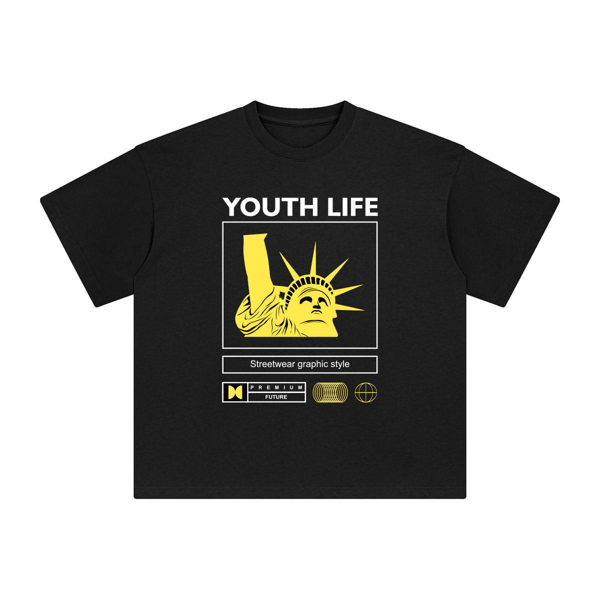 Youth Life Abstract Graphic Tee-INNBLAC Fashion Apparel