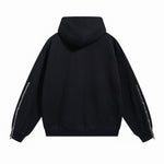 Zip Up Sleeves Destructive Hoodie-INNBLAC Fashion Apparel