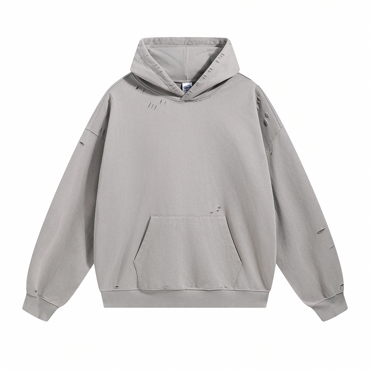 Zip Up Sleeves Destructive Hoodie-INNBLAC Fashion Apparel