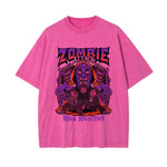 Zombie Attack Graphic Washed Tee-INNBLAC Fashion Apparel