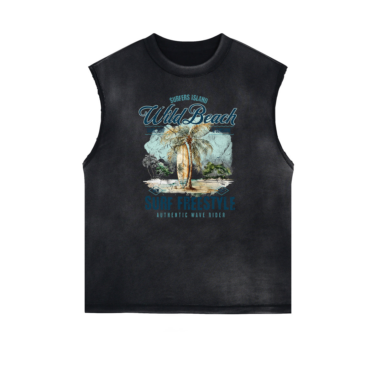 Frayed Edge Summer Vacation Graphic Tank