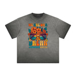 Camiseta con estampado de vacaciones de verano de peso pesado