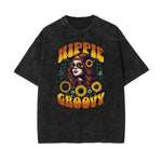 Stone Wash Summer Vacation Pattern Tee