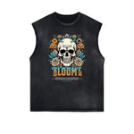 Frayed Edge Blossom Graphic Muscle Tank