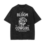 Washed Faded Blossom Pattern Tee