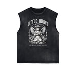 Frayed Edge Blossom Graphic Muscle Tank