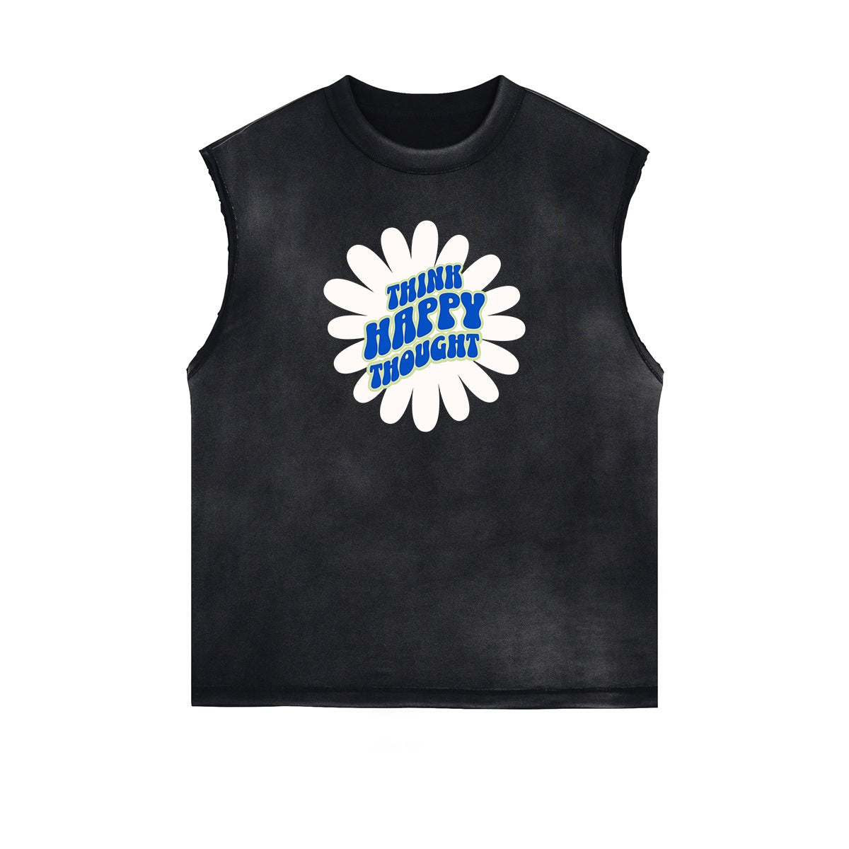 Frayed Edge Blossom Graphic Muscle Tank