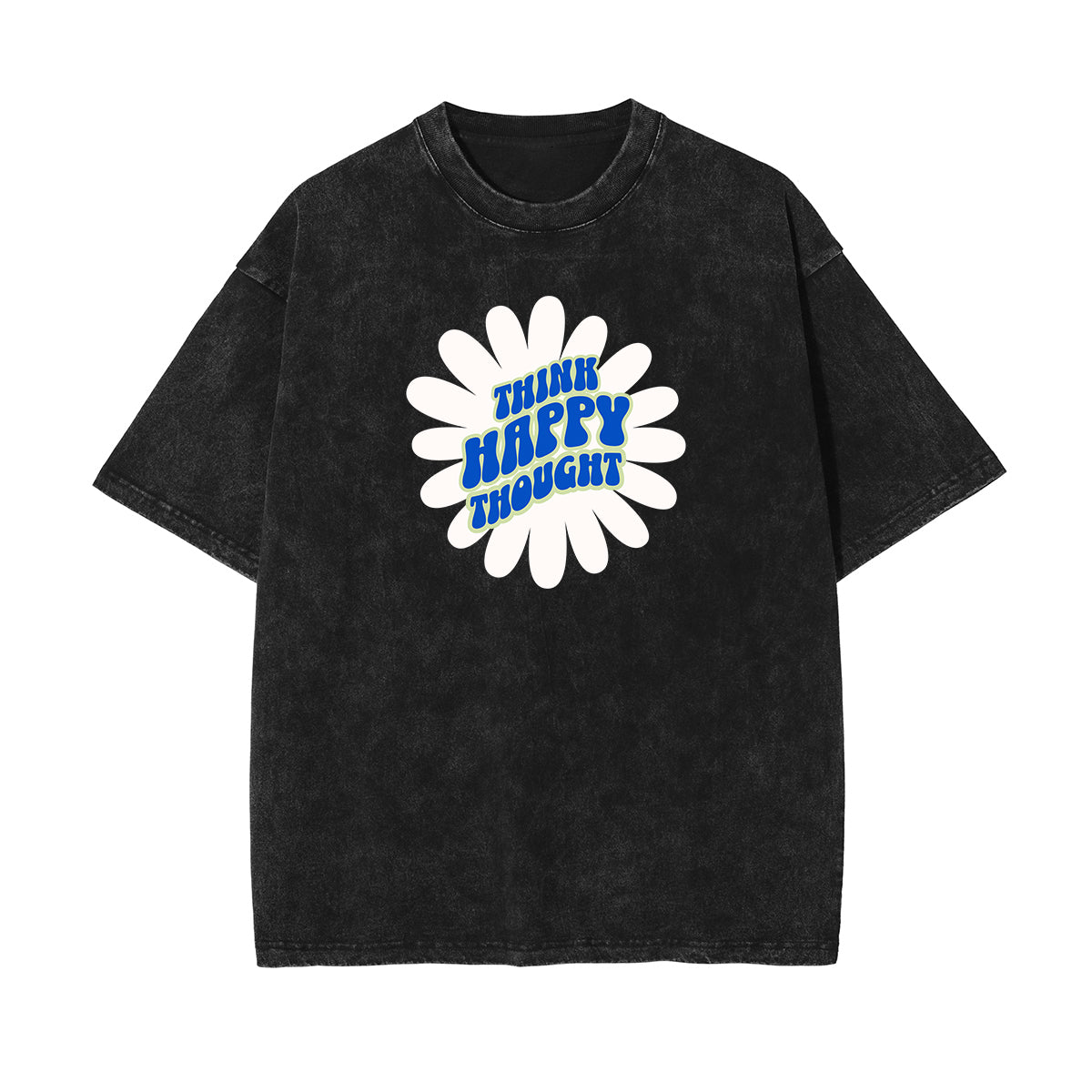 Washed Faded Blossom Pattern Tee