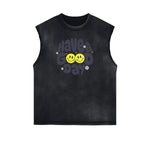 Frayed Edge Blossom Graphic Muscle Tank