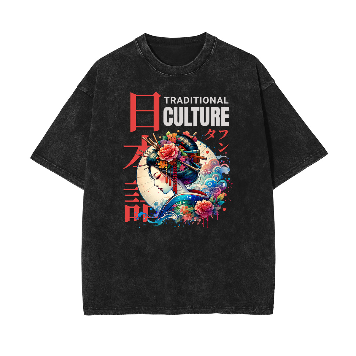Faded Cotton Japanese Ukiyo Graphic Tee