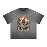 Distressed Faded Japanese Ukiyo Graphic Tee