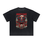 Camiseta con estampado ukiyo japonés de peso pesado