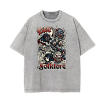 Stone Wash Japanese Ukiyo Pattern Tee
