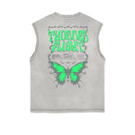 Sleeveless Gothic Style Pattern Tee