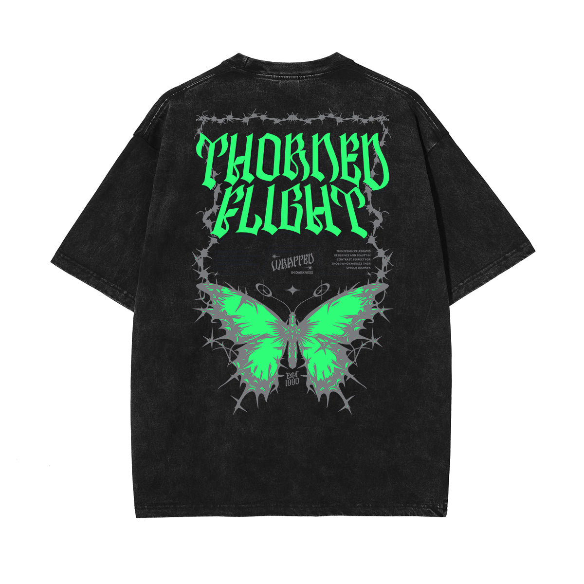 Faded Gothic Style Pattern T Shirt