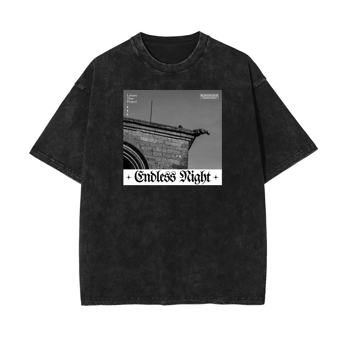 Faded Gothic Style Pattern T Shirt