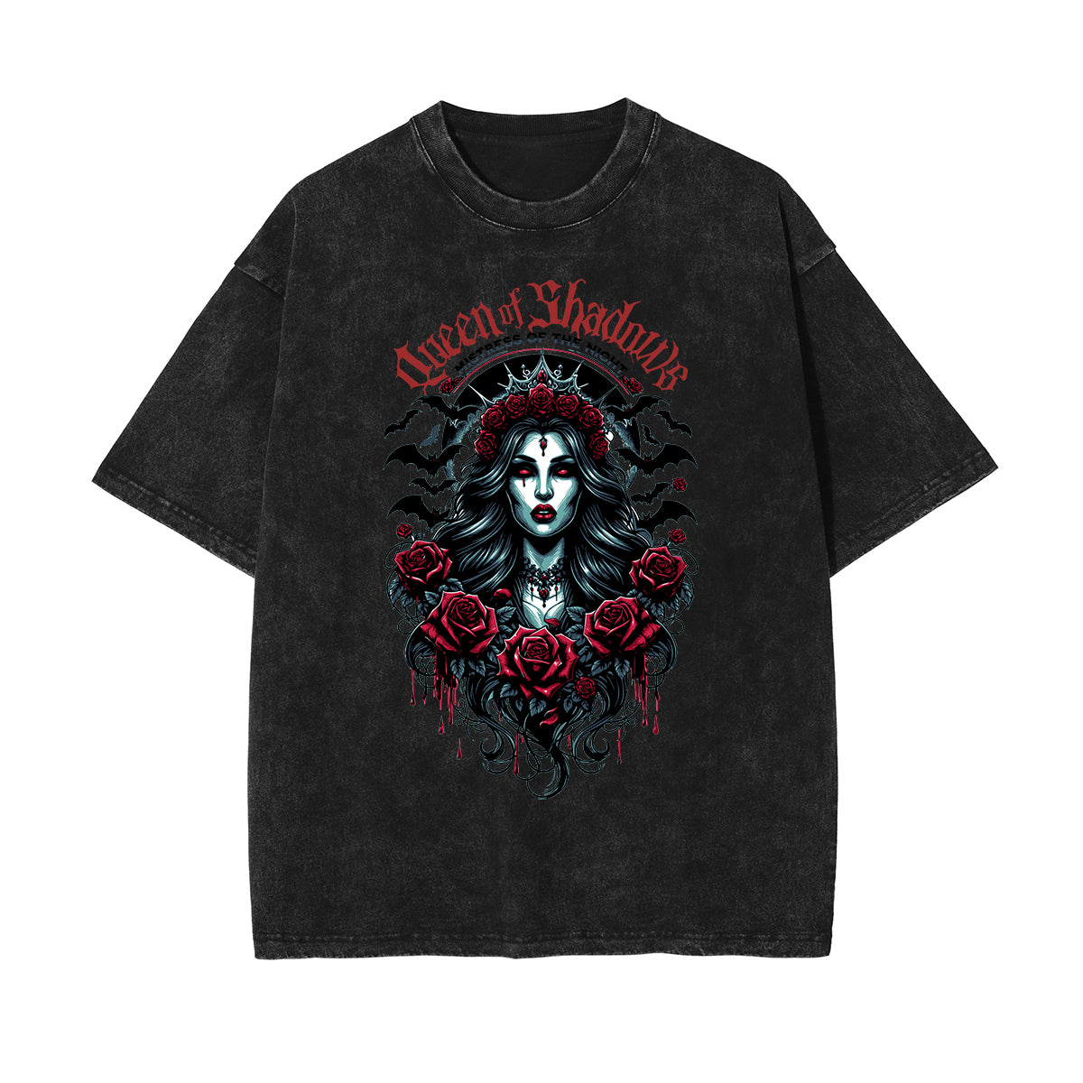 Faded Gothic Style Pattern T Shirt