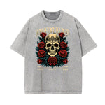 Stone Wash Gothic Style Graphic Tee