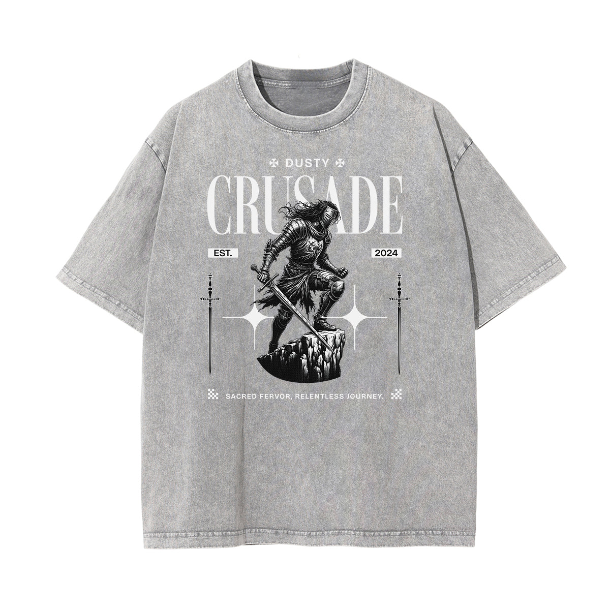 Washed Crusades Graphic Cotton Tee