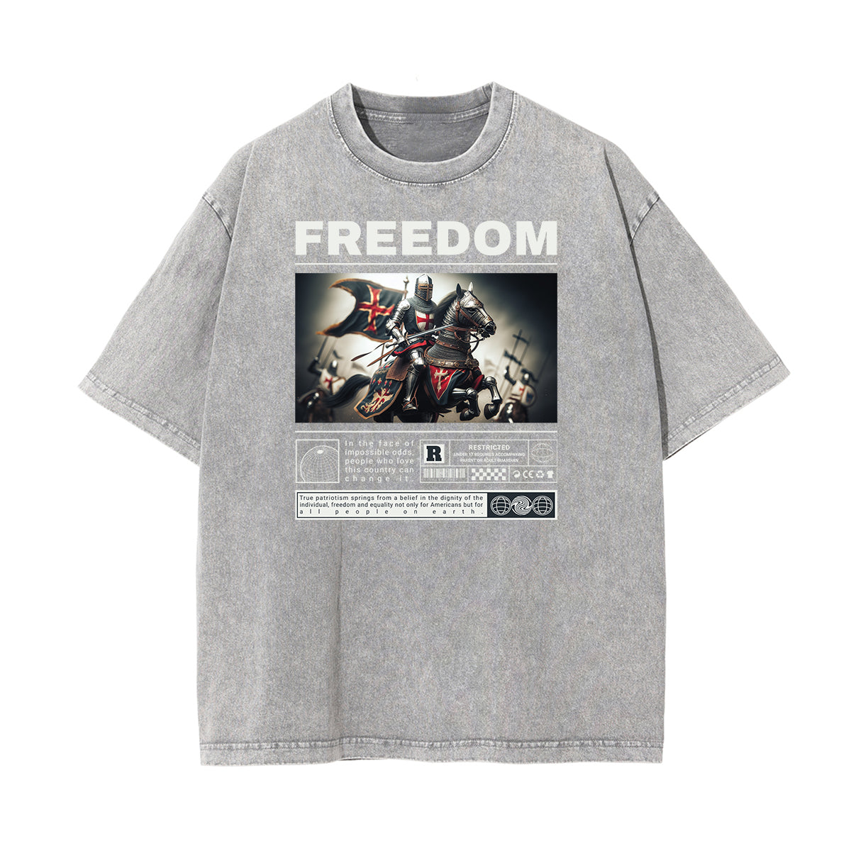 Washed Crusades Graphic Cotton Tee