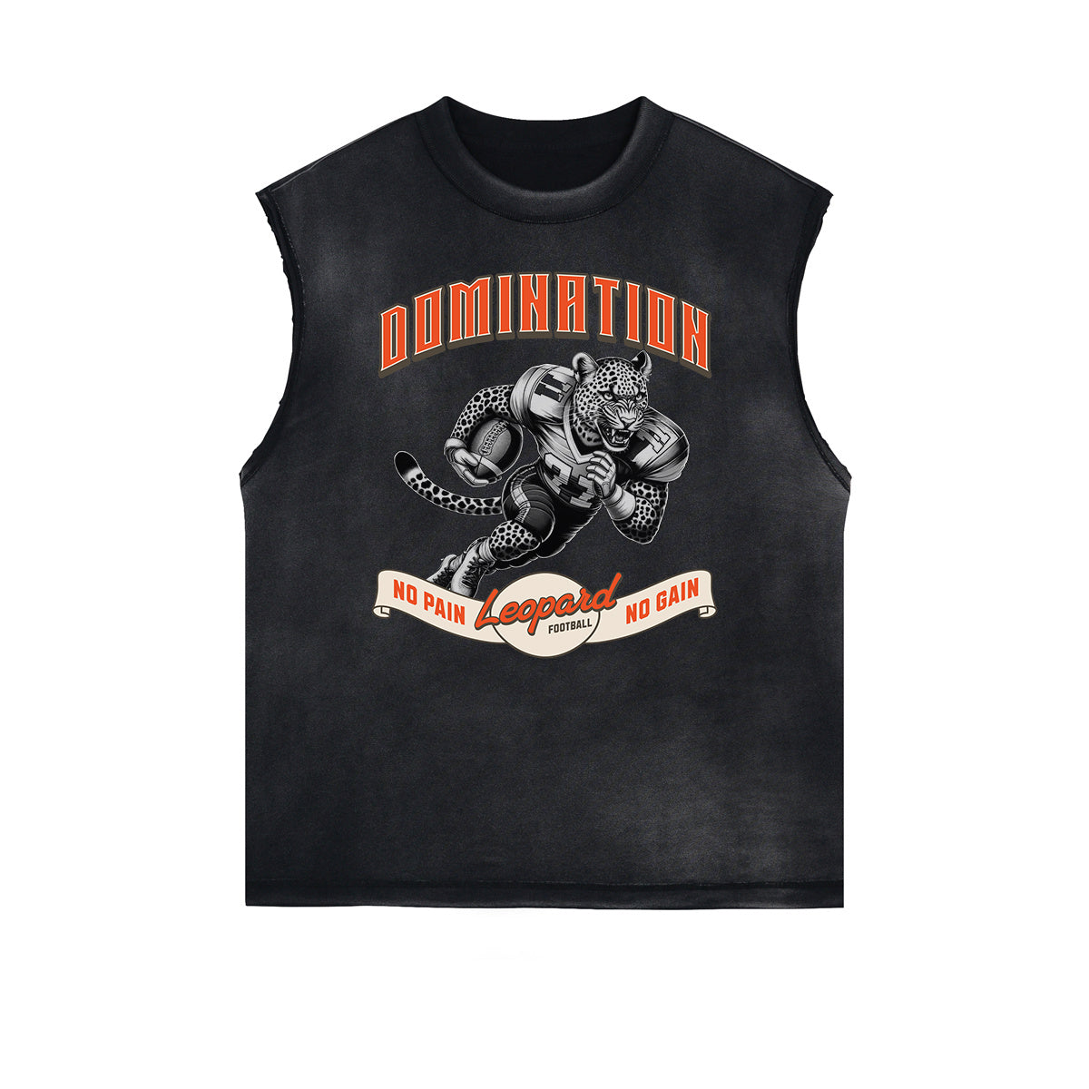 Camiseta sin mangas con gráfico deshilachado de estilo deportivo retro