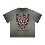 Thick Faded Asian Style Graphic T Shirt