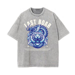 Stone Wash Asian Style Pattern T Shirt