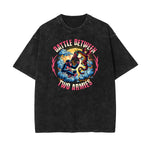 Washed Asian Style Graphic Cotton Tee