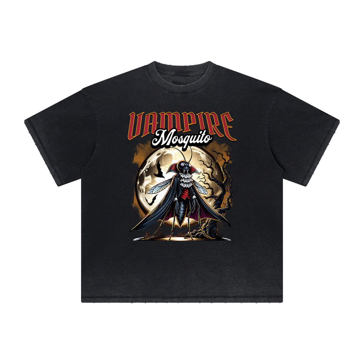 Thick Faded Skull Graphic T Shirt