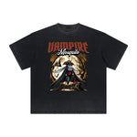 Thick Faded Skull Graphic T Shirt