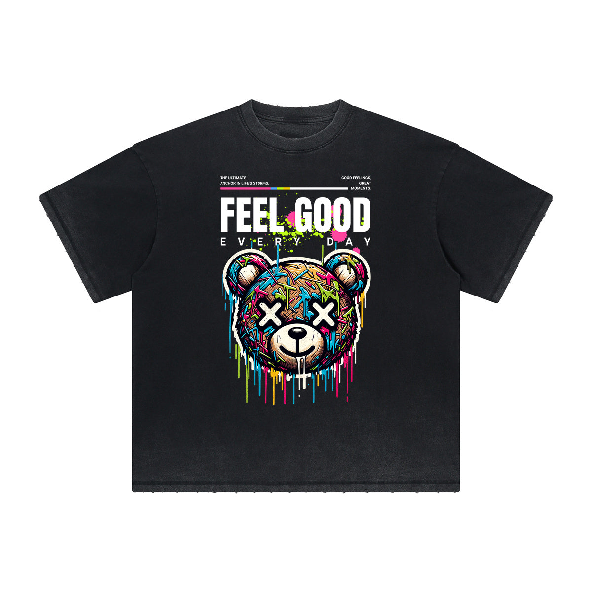 Vintage Frayed Splash Ink Graphic Tee