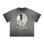 Thick Faded Splash Ink Graphic T Shirt