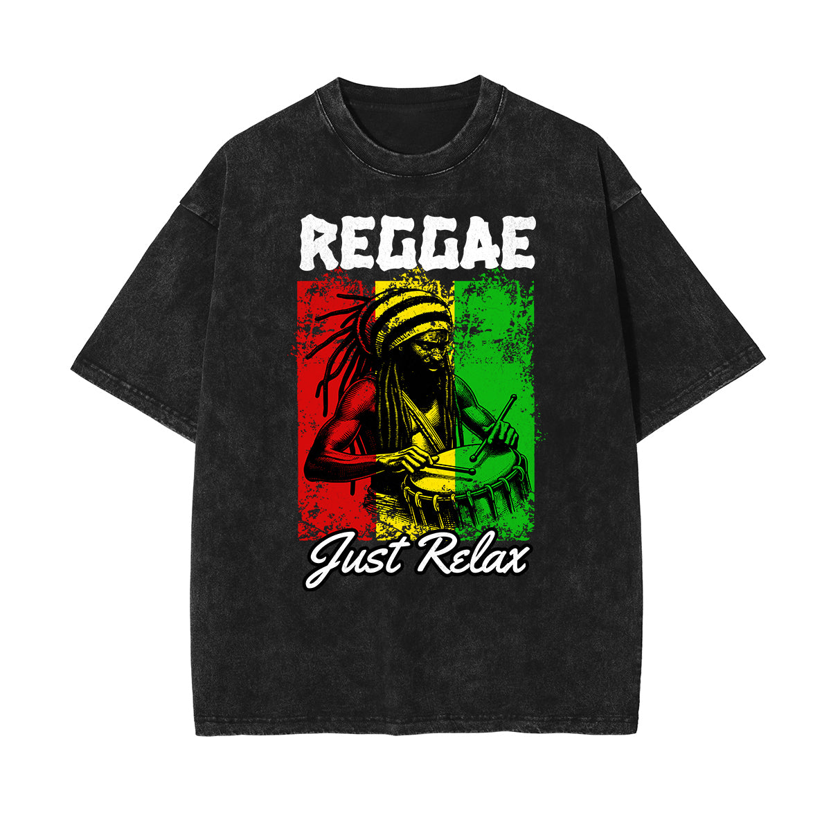 Washed African Totem Cotton Tee