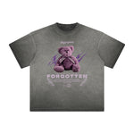 Vintage Frayed Playful Cartoon Pattern Tee