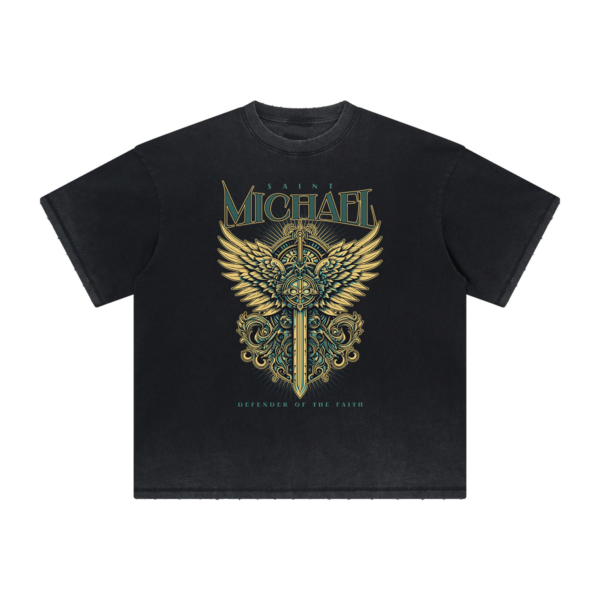 Thick Faded Fallen Angel Graphic T Shirt