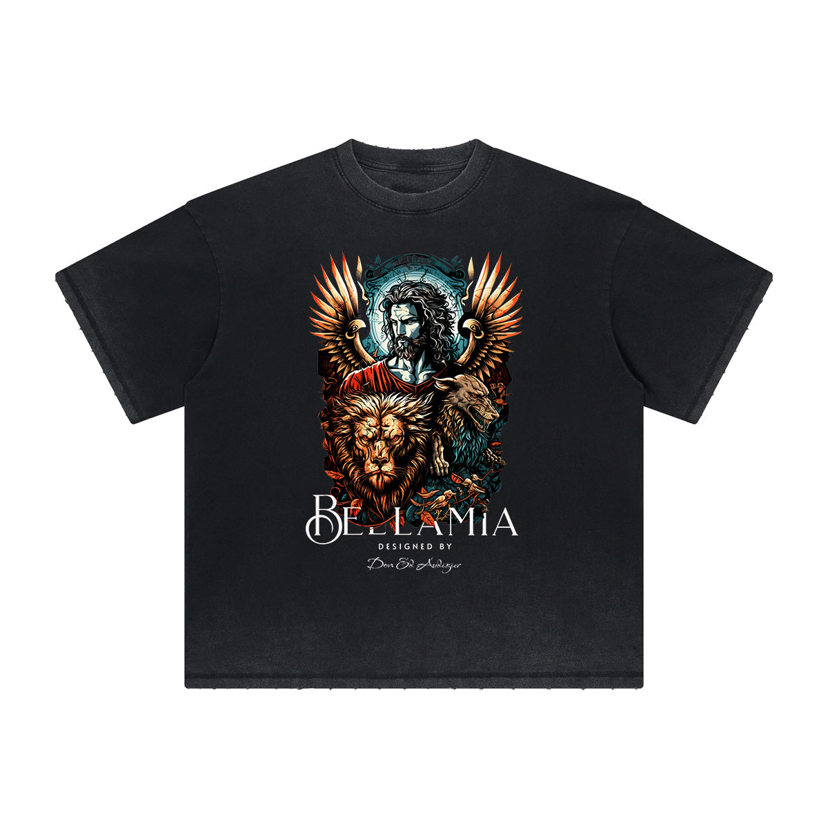 Thick Faded Fallen Angel Graphic T Shirt