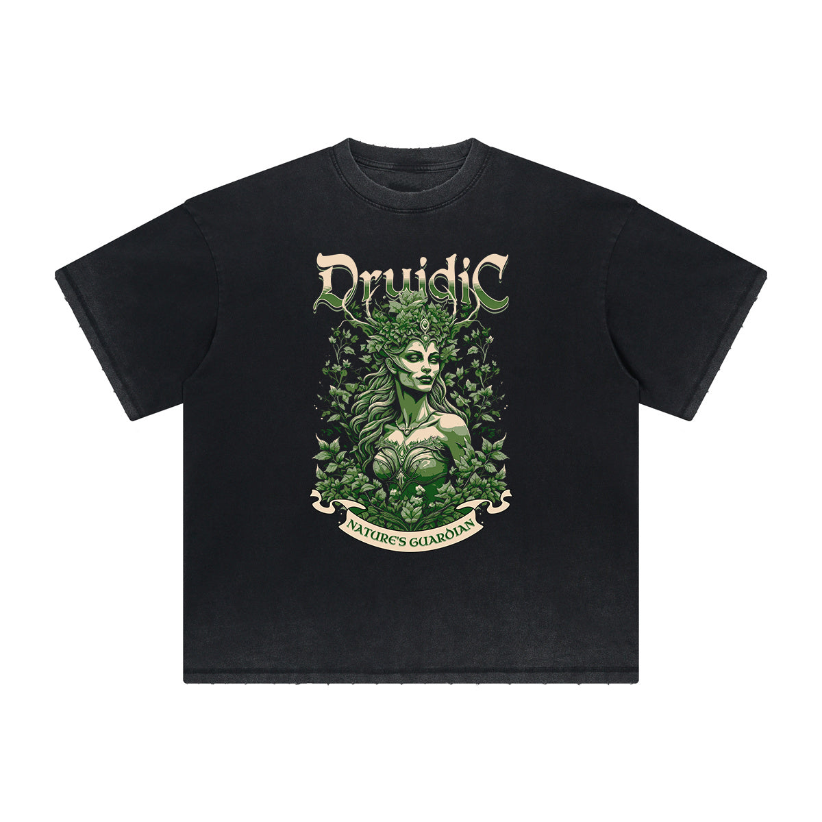 Camiseta vintage con estampado floral deshilachado