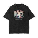 Camiseta de algodón con estampado floral lavado