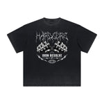 Thick Faded Gangster Style Graphic T Shirt