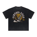 Vintage Frayed Retro Revival Pattern Tee