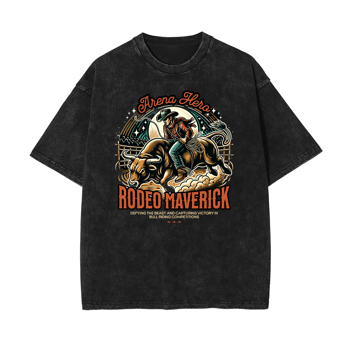 Washed Retro Revival Graphic Cotton Tee