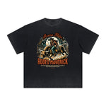 Vintage Frayed Retro Revival Pattern Tee