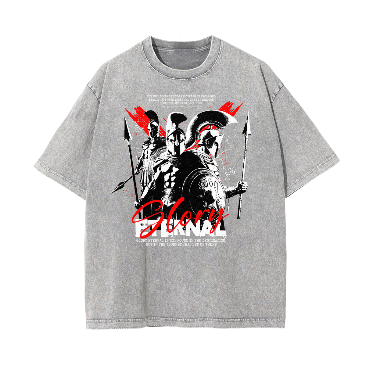 Camiseta con estampado retro revival lavado a la piedra