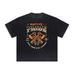 Vintage Frayed Retro Revival Pattern Tee