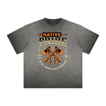 Thick Faded Retro Revival Graphic T Shirt