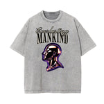 Camiseta con estampado retro revival lavado a la piedra