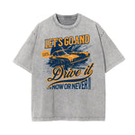 Camiseta con estampado retro revival lavado a la piedra