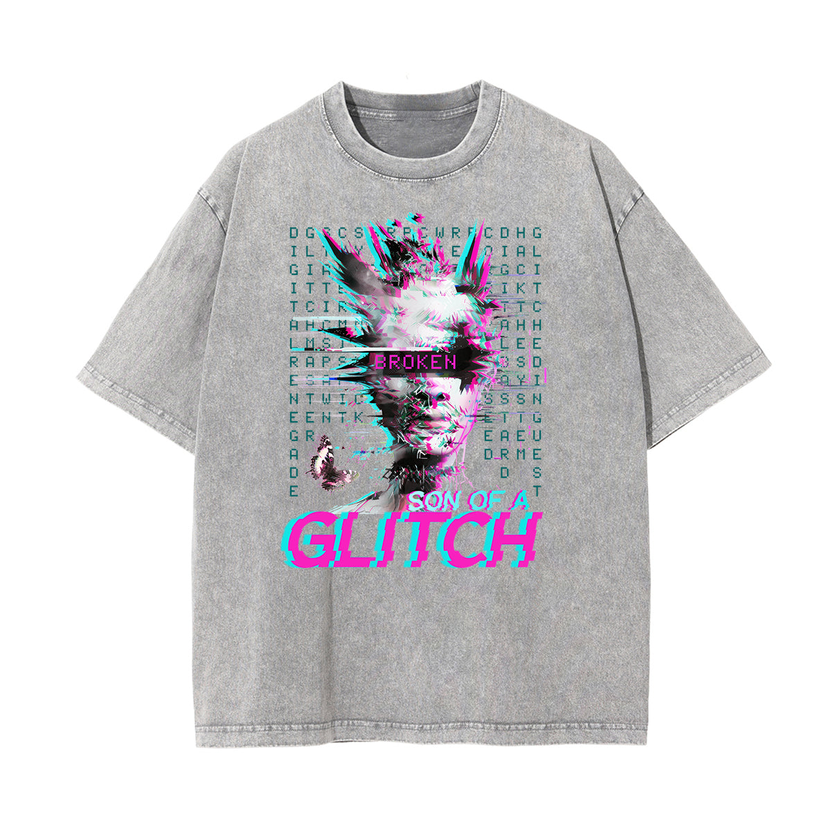 Stone Wash Abstract Art Pattern T Shirt